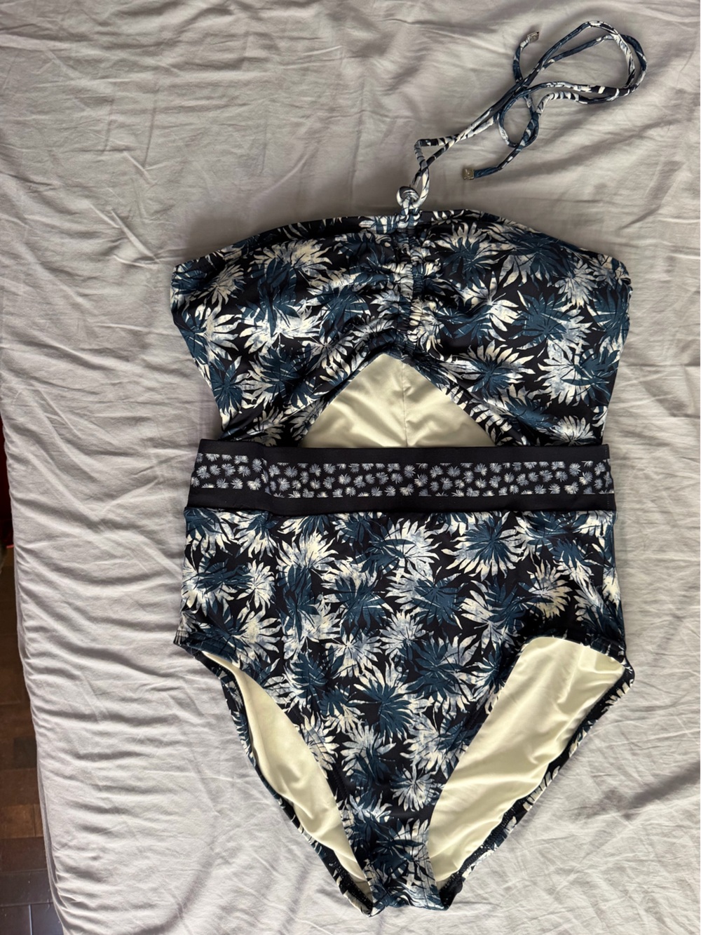 MICHAEL Michael Kors Navy and White Floral' One-Piece Swimsuit